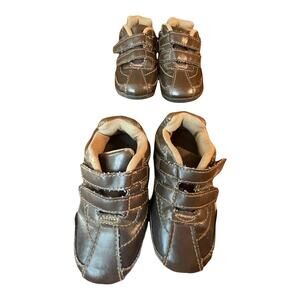 2 pair Smartfit boy size 6 sneakers shoes brown